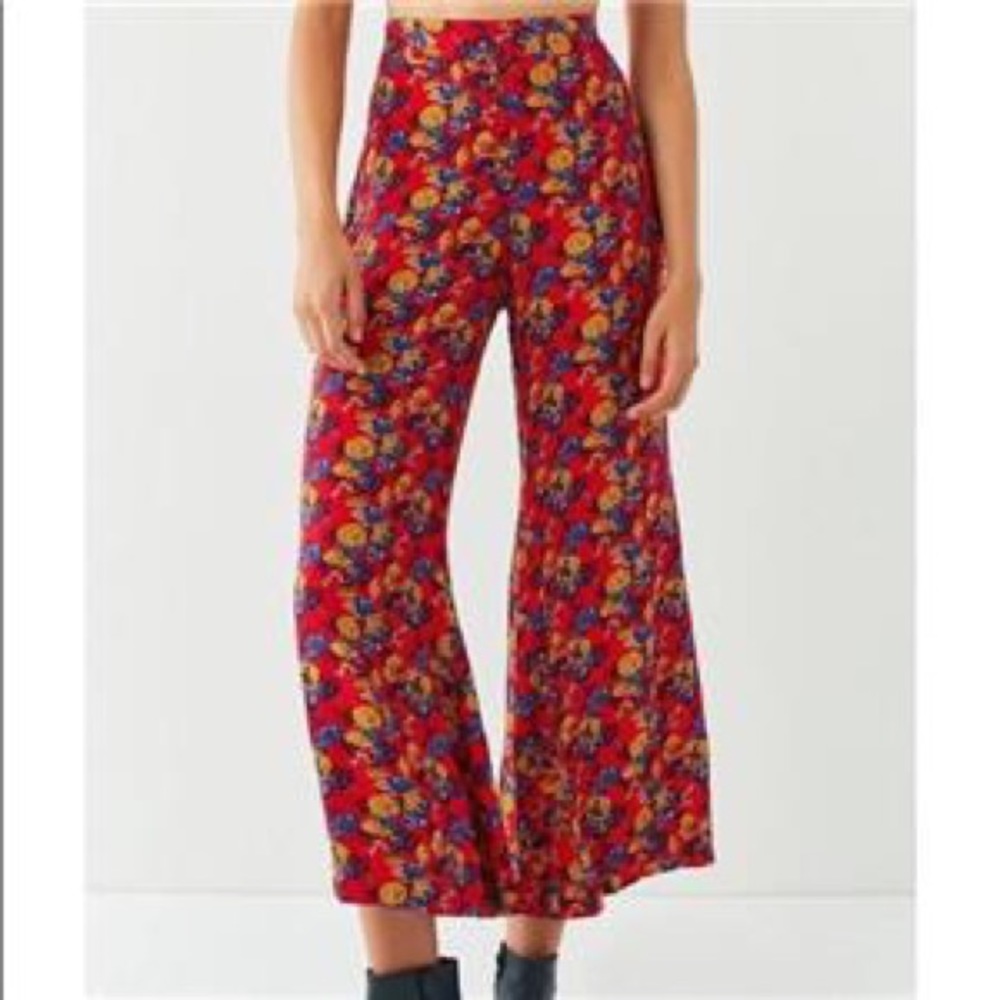 Urban Outfitters Floral print flare pants